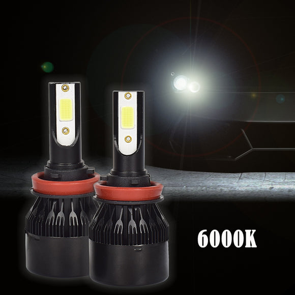 Future1 C6 Led Headlight Bulbs 36W/Bulb 6000K Cool White Bulbs All-in-One Head-Lamps Conversion Kit