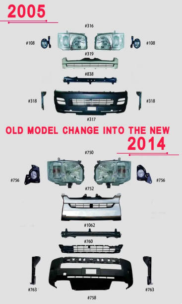 HIACE KDH200 Facelift 2005 OLD MODEL CHANGE INTO THE NEW 2014