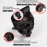 Sandonled Tundra Truck Front Bumper Fog Lamp Spot Light With H16 Halogen Bulbs Full Set Auto Driving Light 12V 19W OEM replacement fog lamp