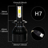 Future1 C6 Led Headlight Bulbs 36W/Bulb 6000K Cool White Bulbs All-in-One Head-Lamps Conversion Kit