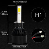 Future1 C6 Led Headlight Bulbs 36W/Bulb 6000K Cool White Bulbs All-in-One Head-Lamps Conversion Kit