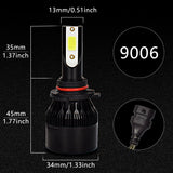 Future1 C6 Led Headlight Bulbs 36W/Bulb 6000K Cool White Bulbs All-in-One Head-Lamps Conversion Kit